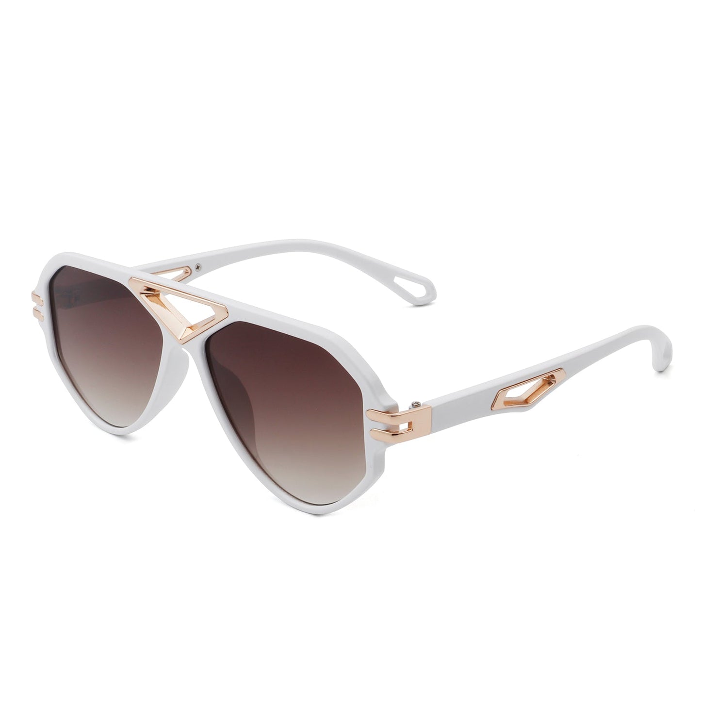 Sunglasses- Geometric Retro Round Vintage Fashion Aviator Sunglasses