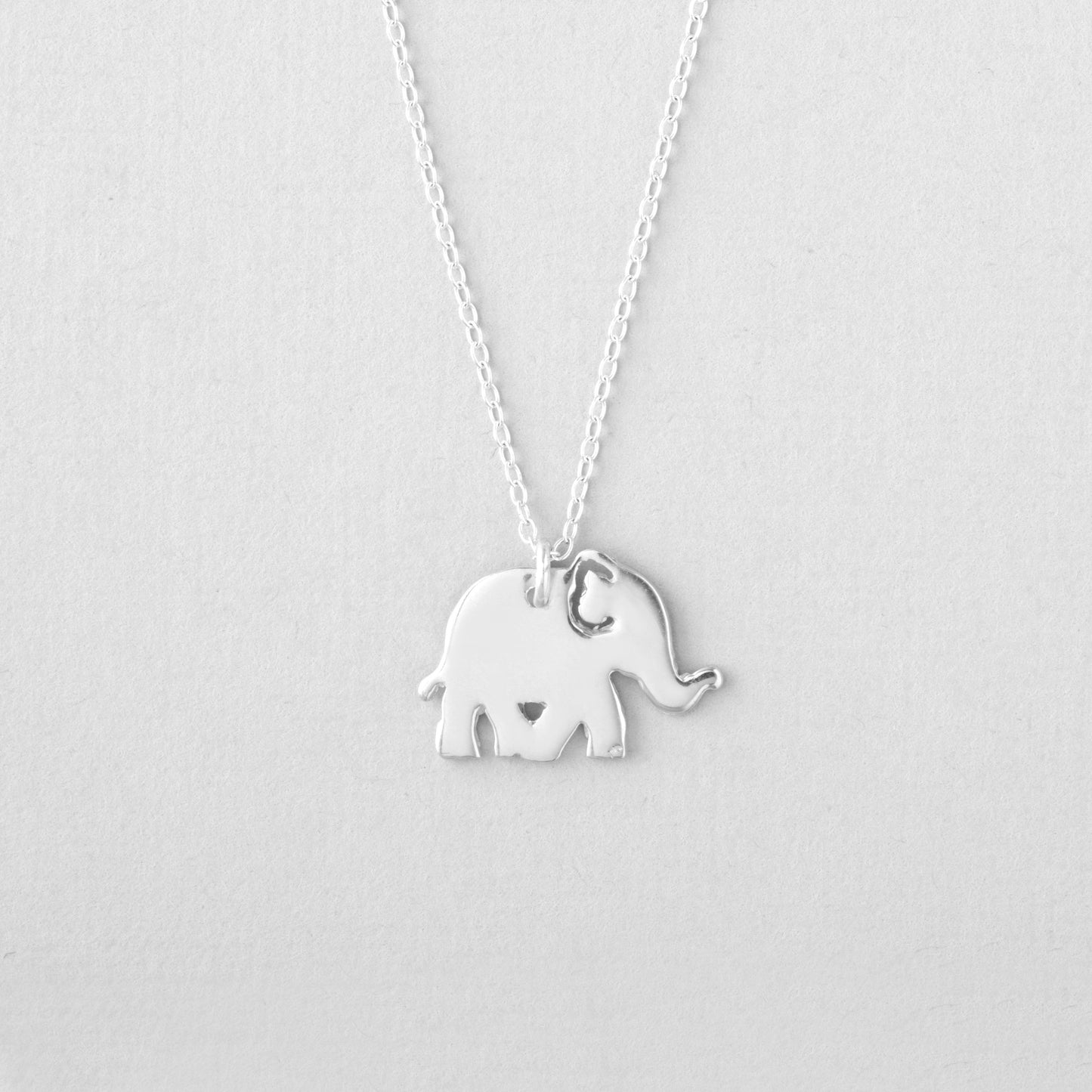 Elephant Necklace - Solid Sterling Silver Jewelry