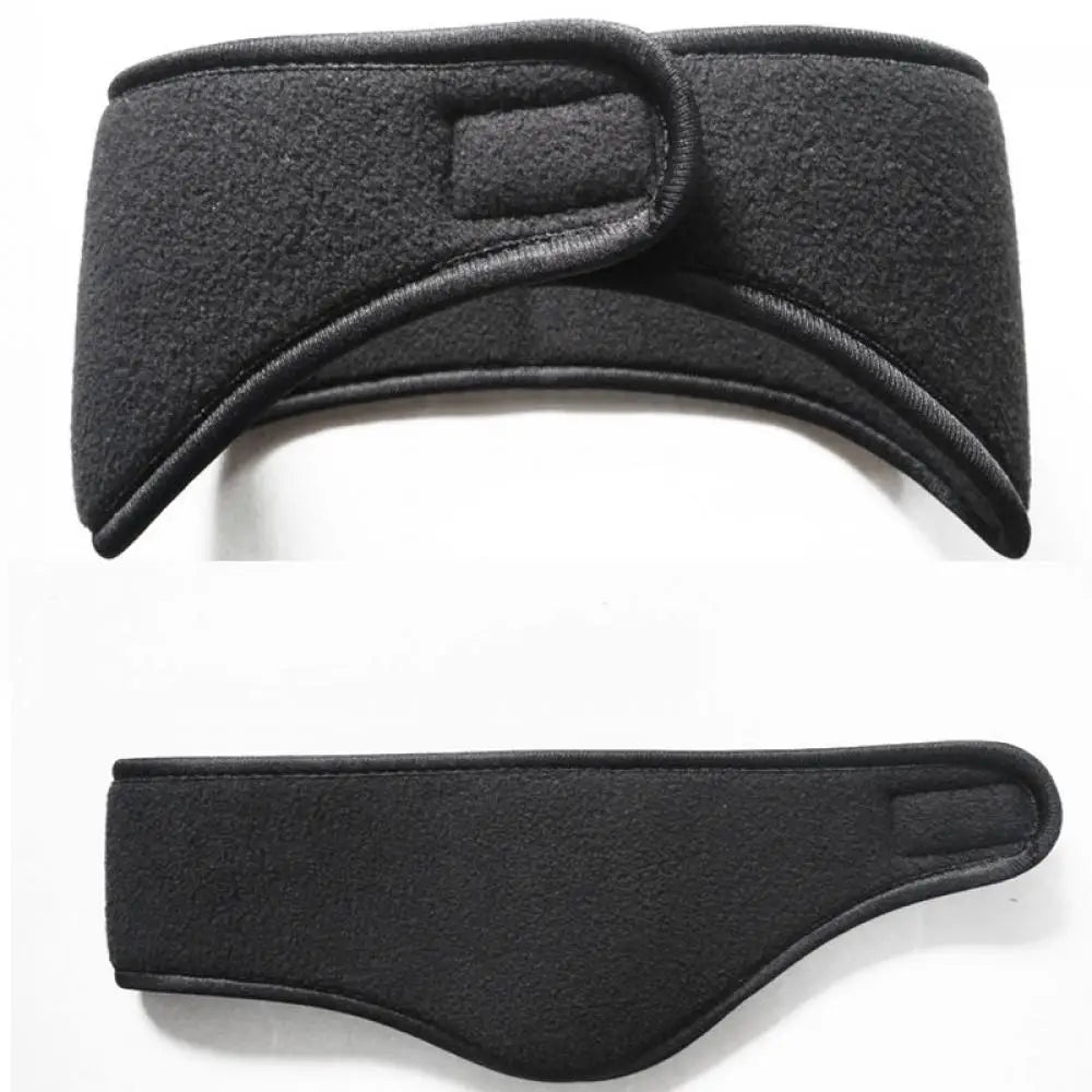 Ear Warmer Head Band Polar Fleece Black Ear Muff