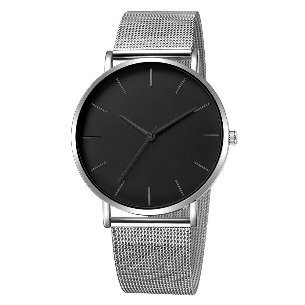 Leisure Simple Women Watch 2025 Vintage Mesh Belt Ultra-Thin Fashion Luxury Man Wrist Watches