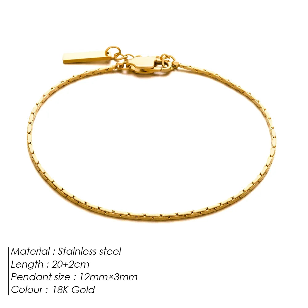 eManco Wire Chain Bracelet Fashion Trend of New Personalized Men's White Gold Bracelet Without Losing Color Wholesale Jewelry
