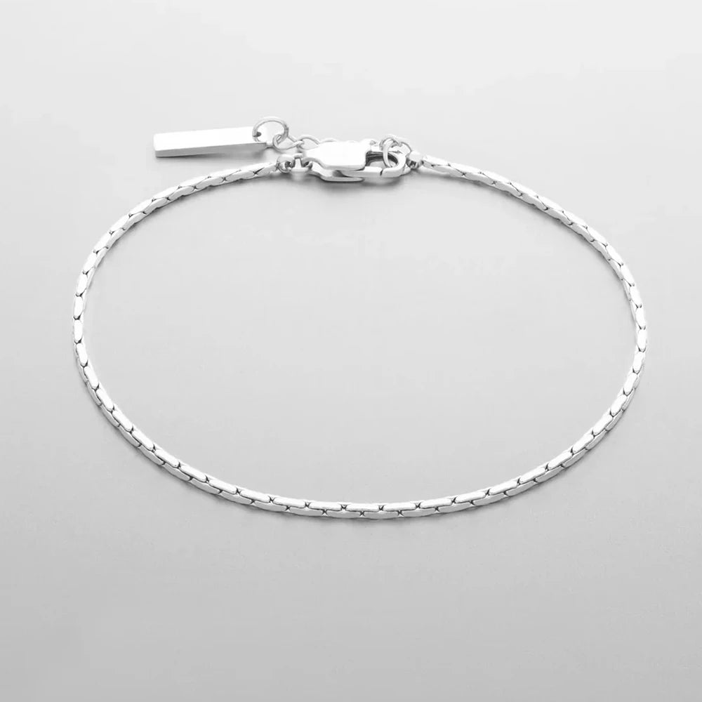 eManco Wire Chain Bracelet Fashion Trend of New Personalized Men's White Gold Bracelet Without Losing Color Wholesale Jewelry