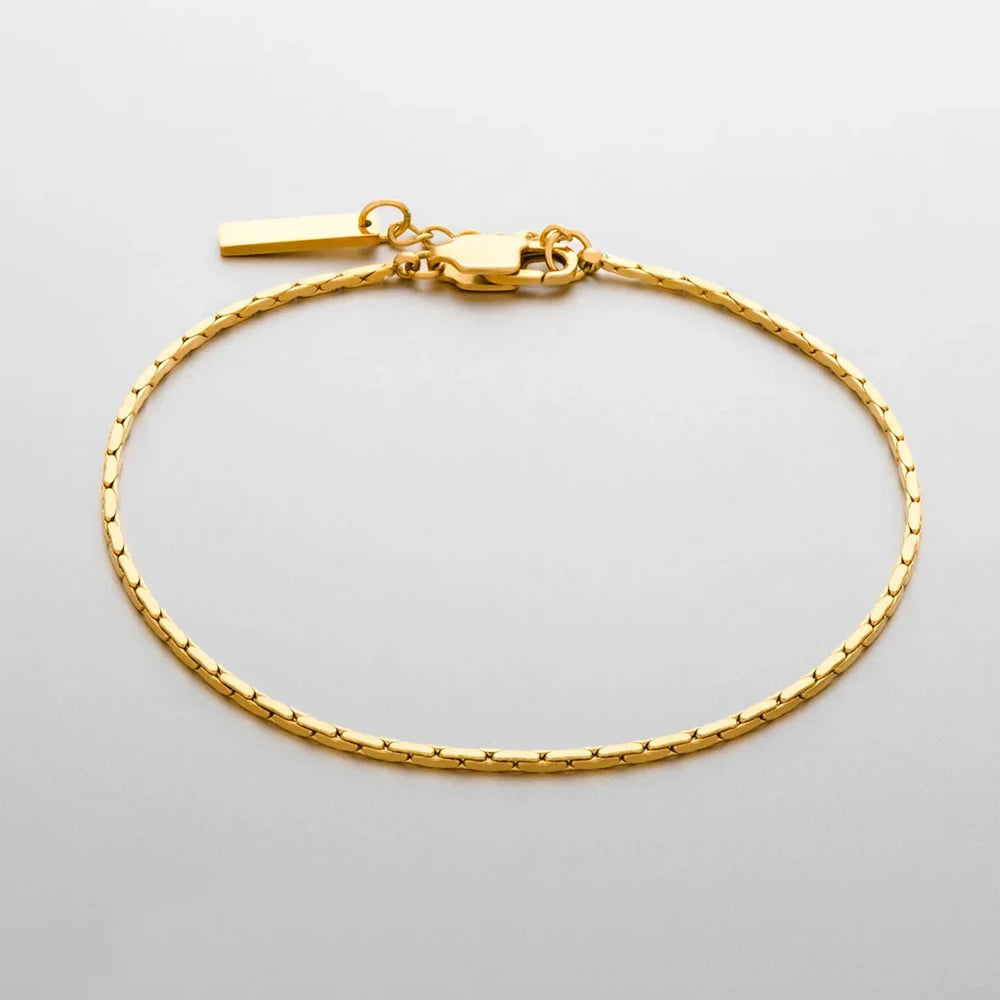 eManco Wire Chain Bracelet Fashion Trend of New Personalized Men's White Gold Bracelet Without Losing Color Wholesale Jewelry