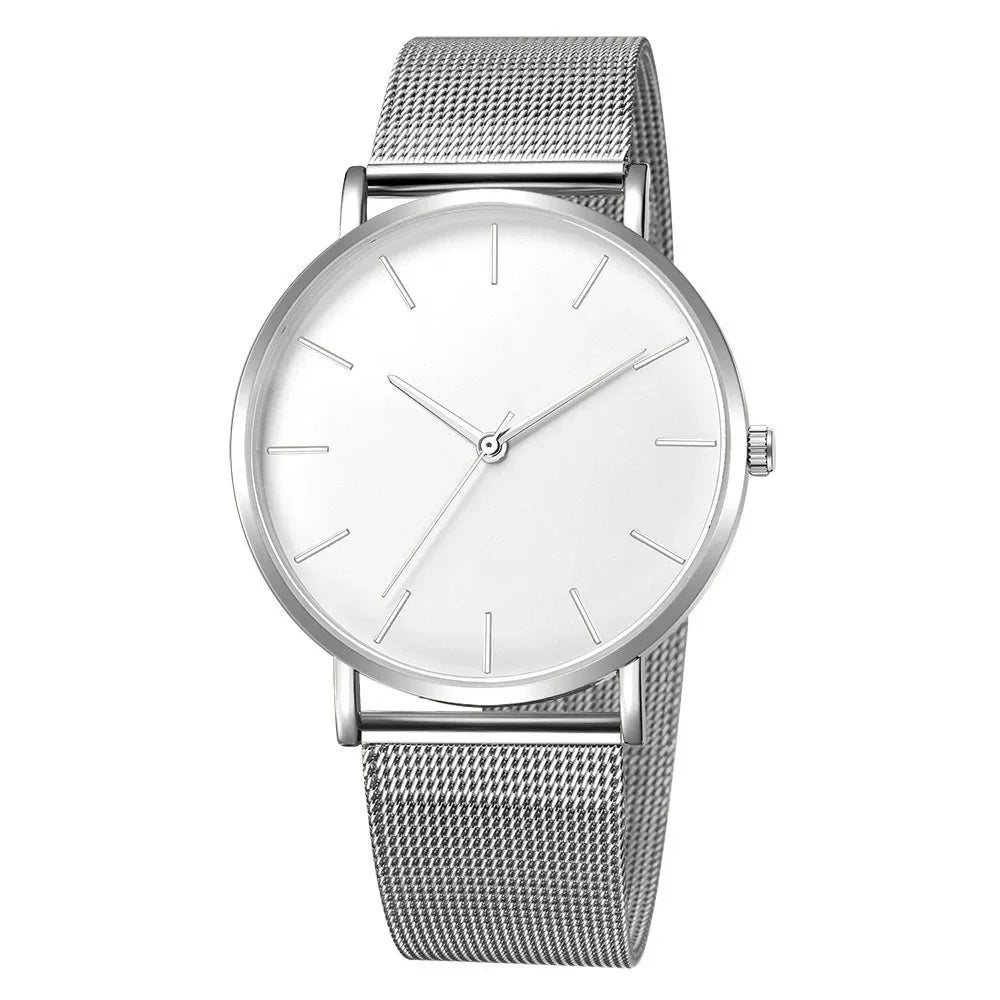 Leisure Simple Women Watch 2025 Vintage Mesh Belt Ultra-Thin Fashion Luxury Man Wrist Watches