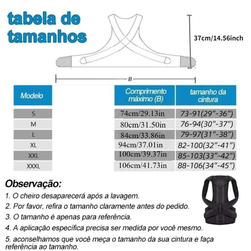 Reinforced Belt Lumbar Column Posture Corrector Vest Adjustable Back Support