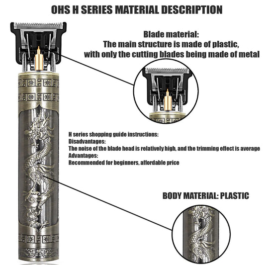 T9 Hair Clipper Repair Beard Shaving Body Hair Trimmer Clippers Electric
