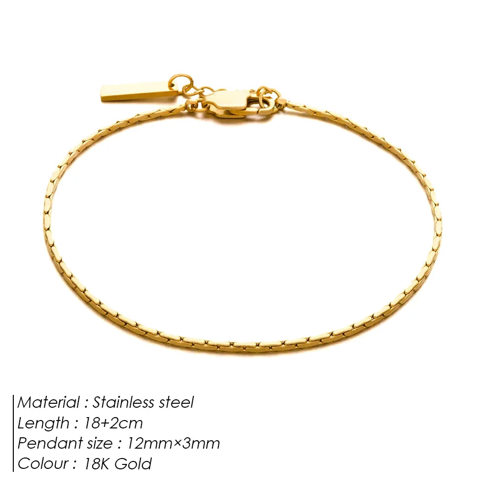 eManco Wire Chain Bracelet Fashion Trend of New Personalized Men's White Gold Bracelet Without Losing Color Wholesale Jewelry