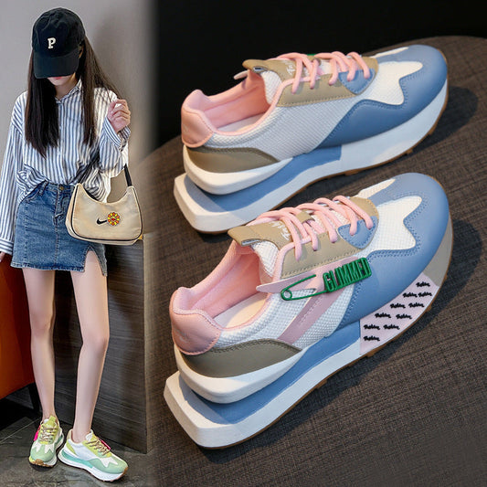 Breathable Summer Genuine Leather Thick Bottom Women's Clothing Argan Sneaker