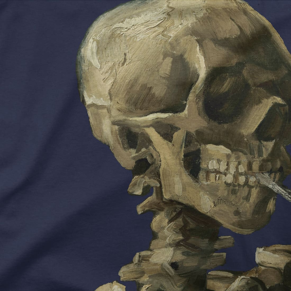 Van Gogh Skull of a Skeleton With Burning Cigarette 1886 T-Shirt