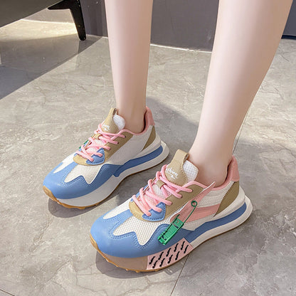 Breathable Summer Genuine Leather Thick Bottom Women's Clothing Argan Sneaker