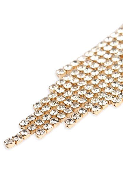 Multi Line Rhinestone Fringe Post Earrings