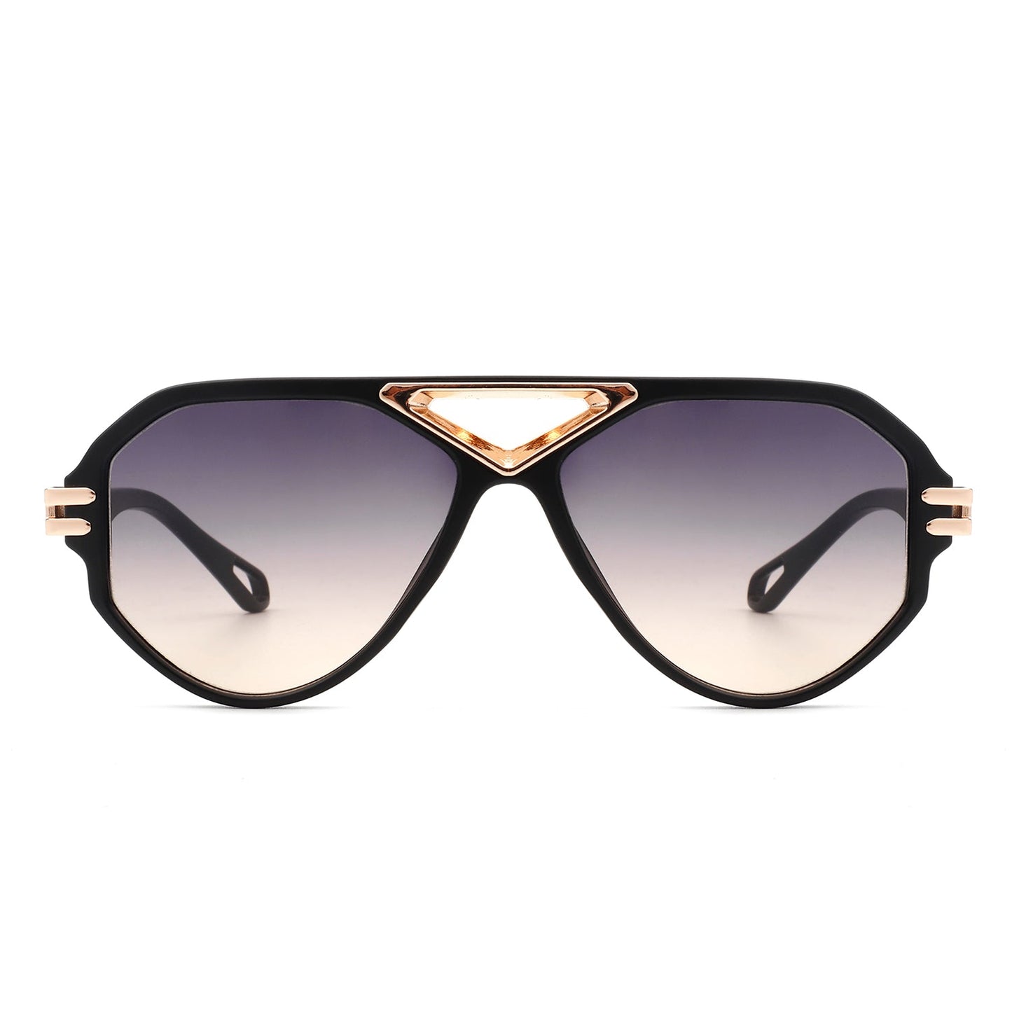 Sunglasses- Geometric Retro Round Vintage Fashion Aviator Sunglasses