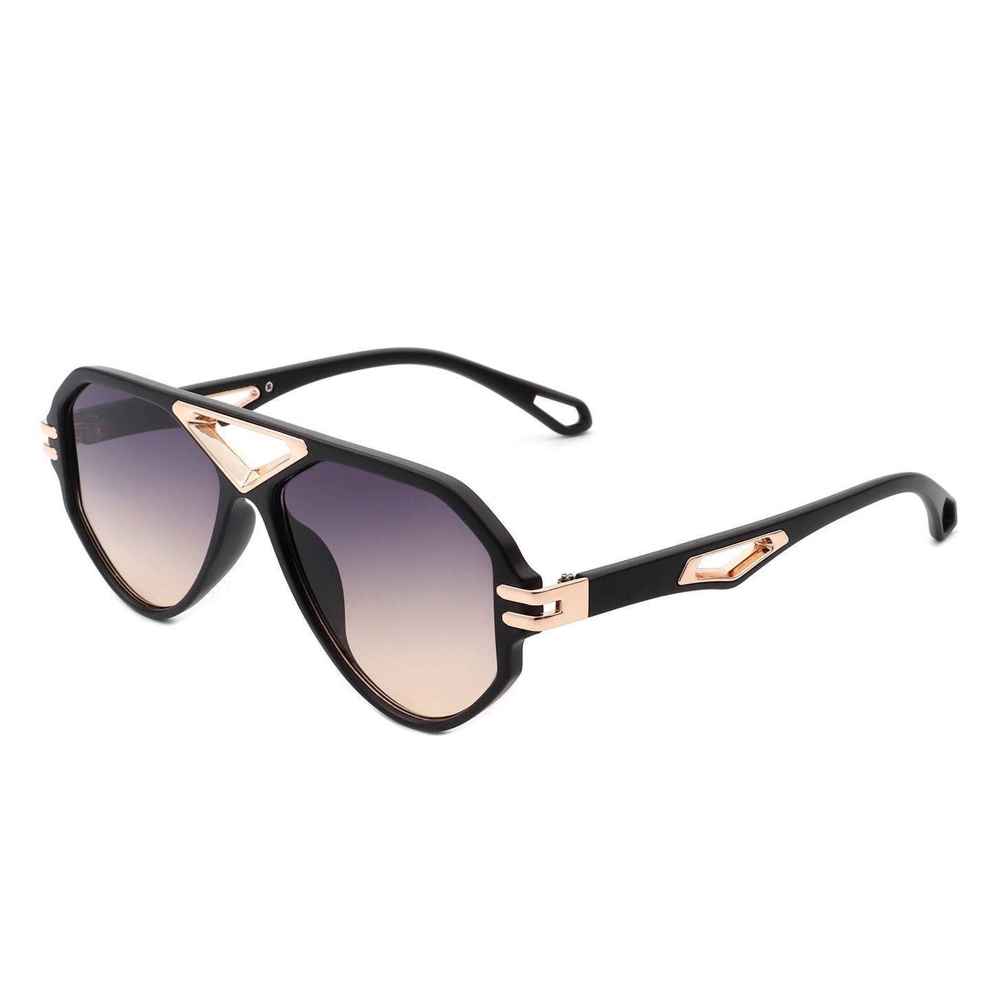 Sunglasses- Geometric Retro Round Vintage Fashion Aviator Sunglasses