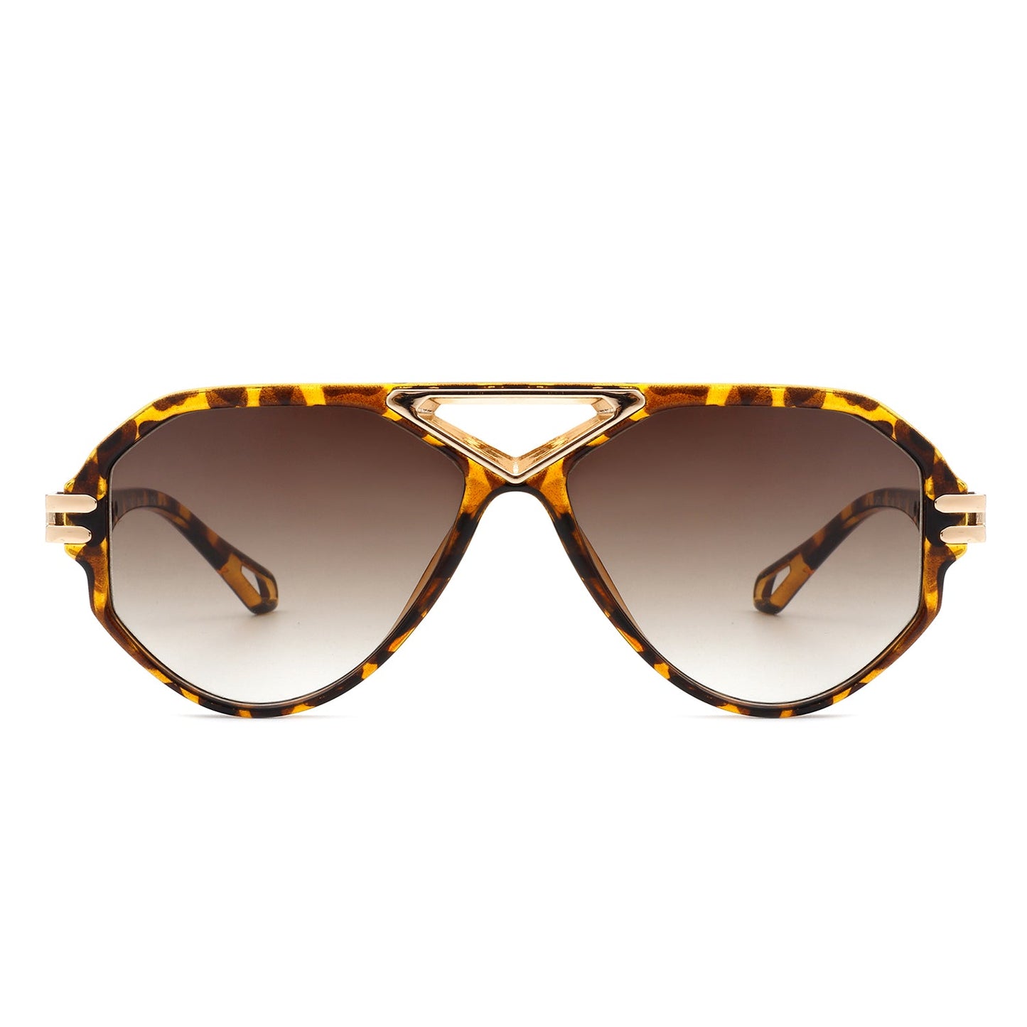 Sunglasses- Geometric Retro Round Vintage Fashion Aviator Sunglasses