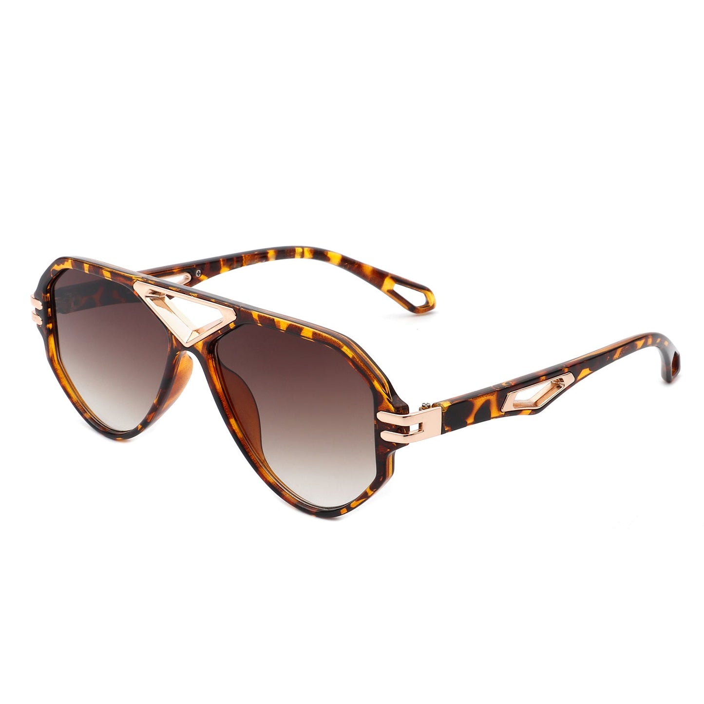 Sunglasses- Geometric Retro Round Vintage Fashion Aviator Sunglasses