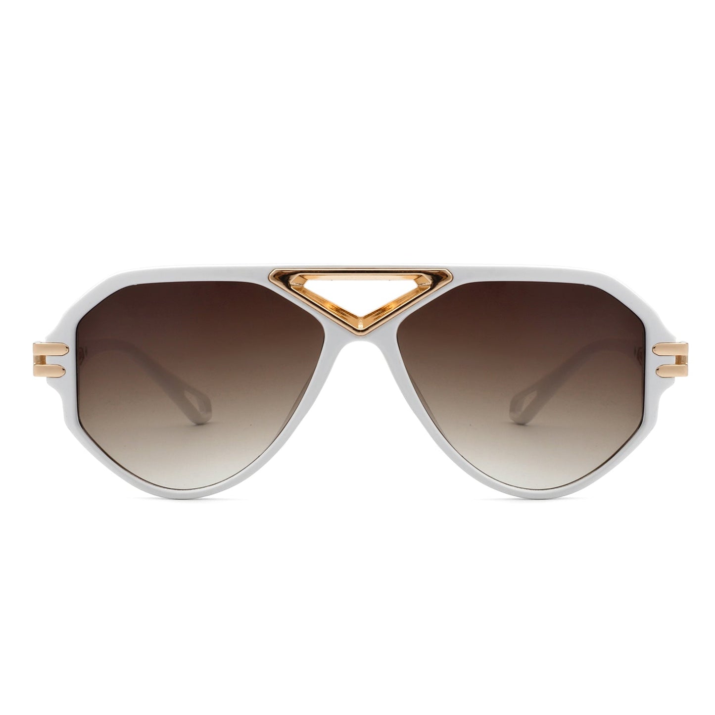Sunglasses- Geometric Retro Round Vintage Fashion Aviator Sunglasses