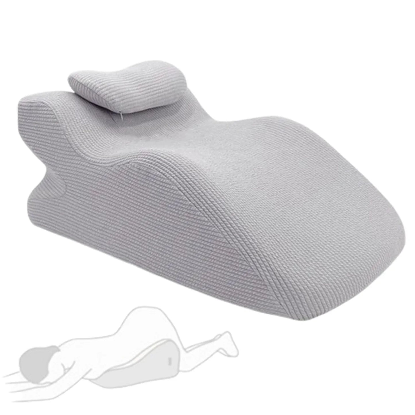 Adult Memory Foam Back Support Pillow Cushion for Sleeping, Wedge Back Pillow