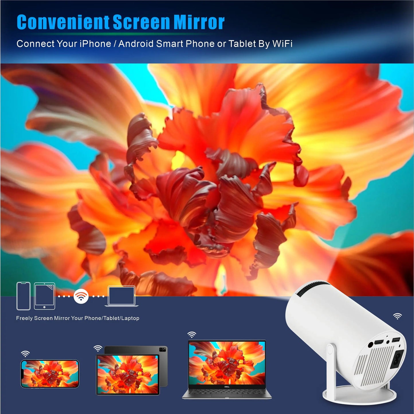 Portable Lcd Smart Projector Auto Chart Mini Home Theater