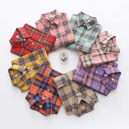 Ladies Tops Exquisite Designer Style Loose Cotton Long Sleeve Blouse