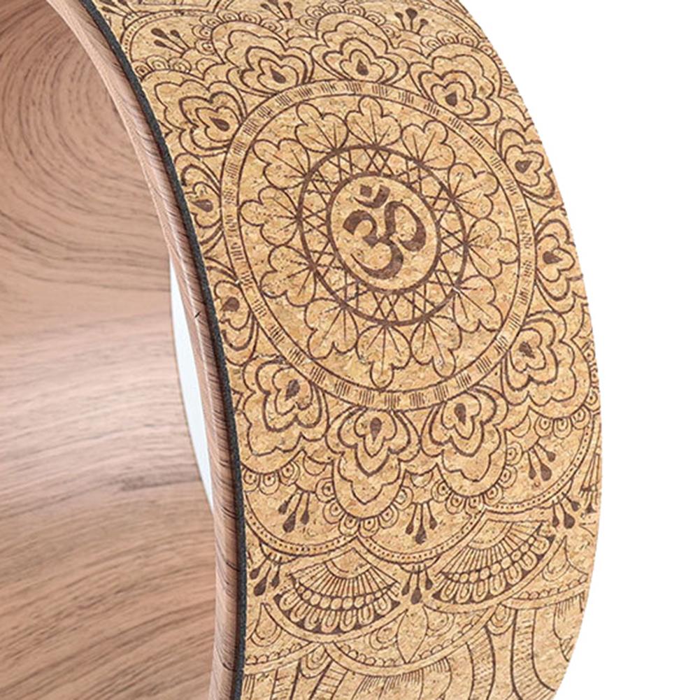 Yoga Wheel Natural Cork Massage Wheel Back Bend Pilates for Yoga Circle