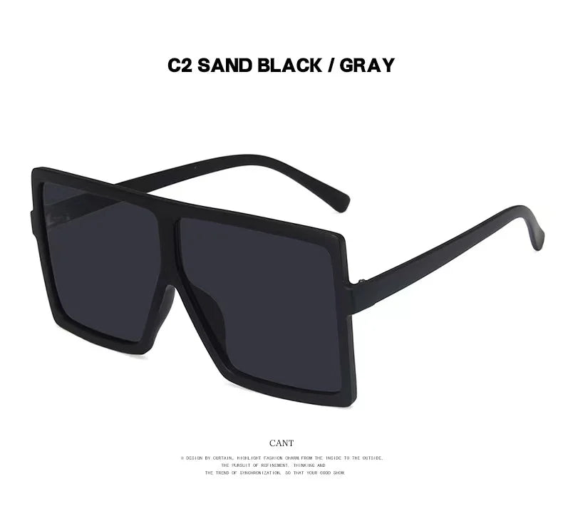 Sunglasses   UV400 Polarized Oversized Square Shield Fashionable Sun Glasses