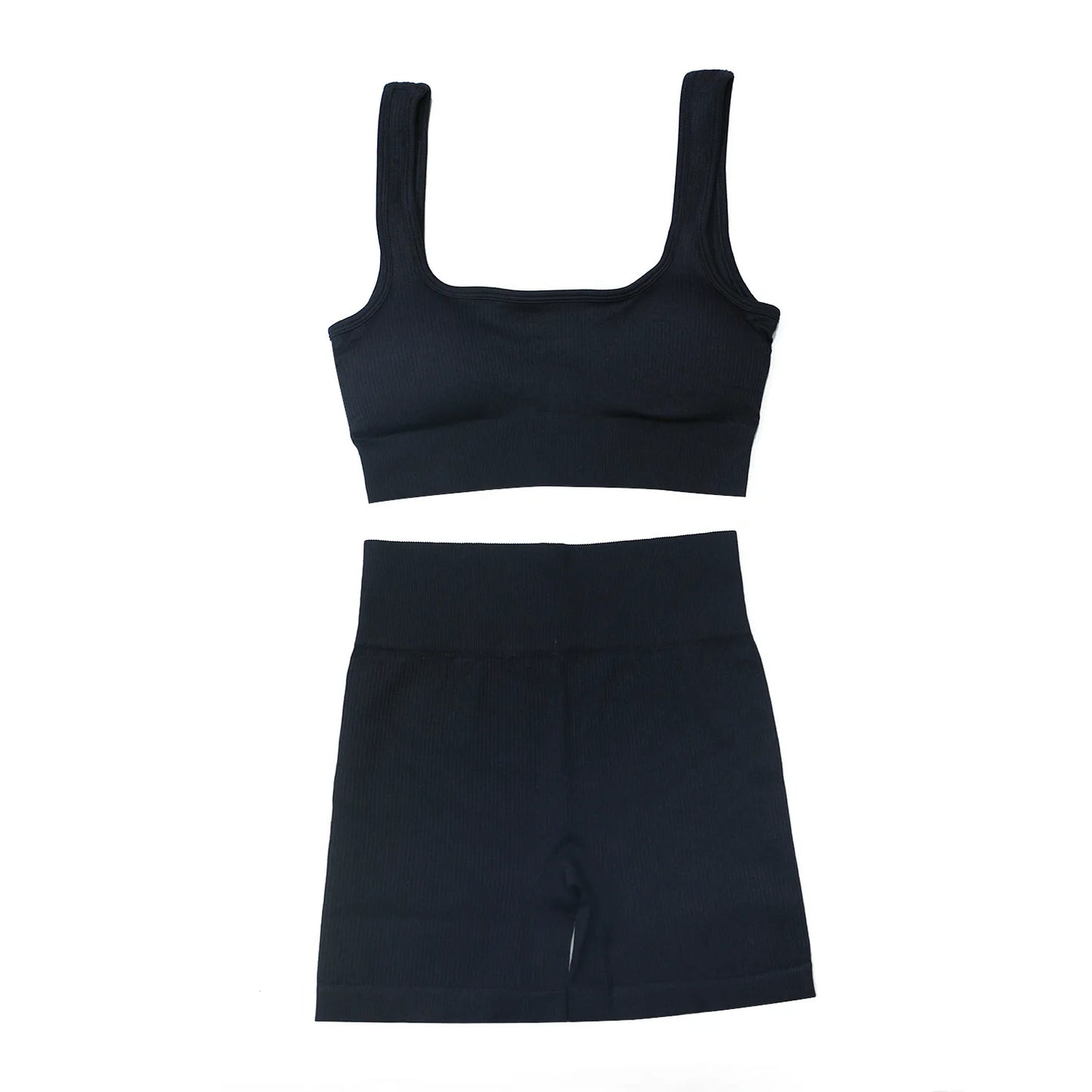 90% Nylon Elastic Sportswear Athletic Workout Set Women Bra Shorts Active Wear
