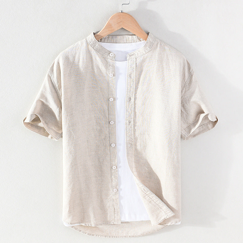 2022 Linen Men Shirts Cotton Men's Shirts Quality Linen Shirt Men