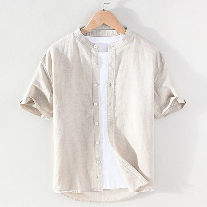 2022 Linen Men Shirts Cotton Men's Shirts Quality Linen Shirt Men