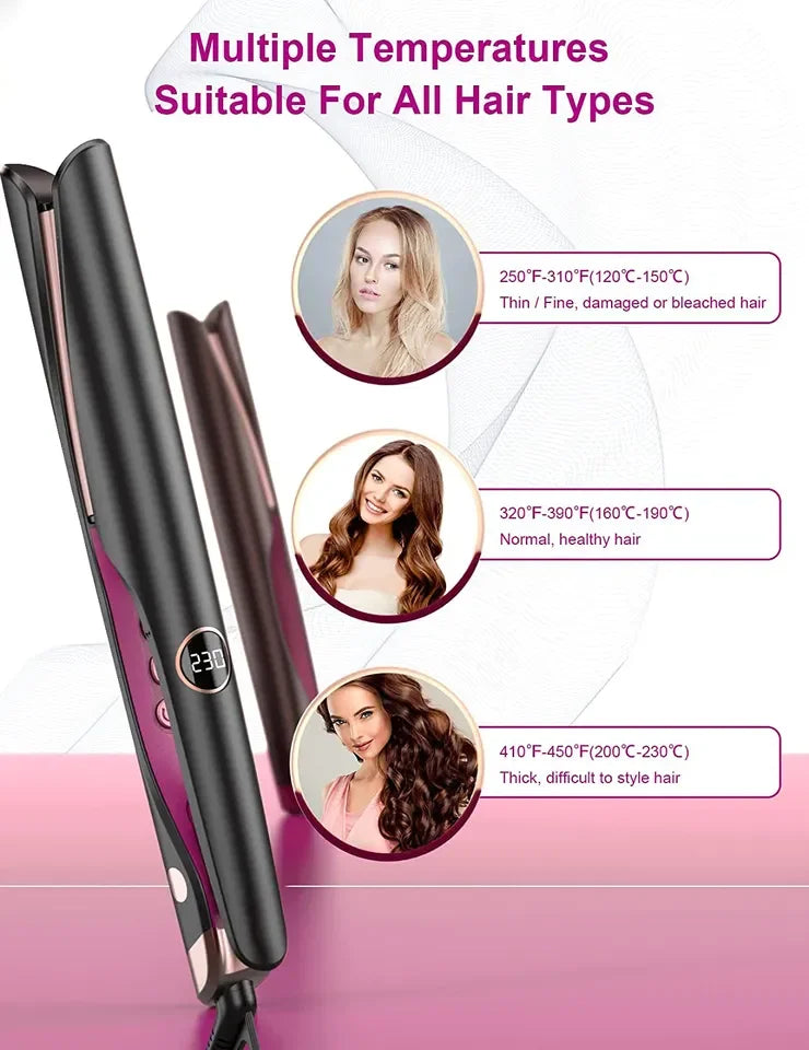 Ceramic Plate Hair Straightener With Electric Flat Iron With LED Display