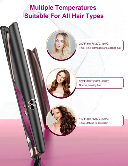 Ceramic Plate Hair Straightener With Electric Flat Iron With LED Display