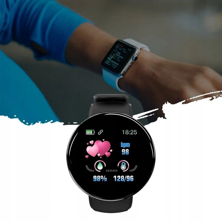 D18 Smart Watch Bluetooth Fitness Tracker Sports HeartRate Waterproof  watch