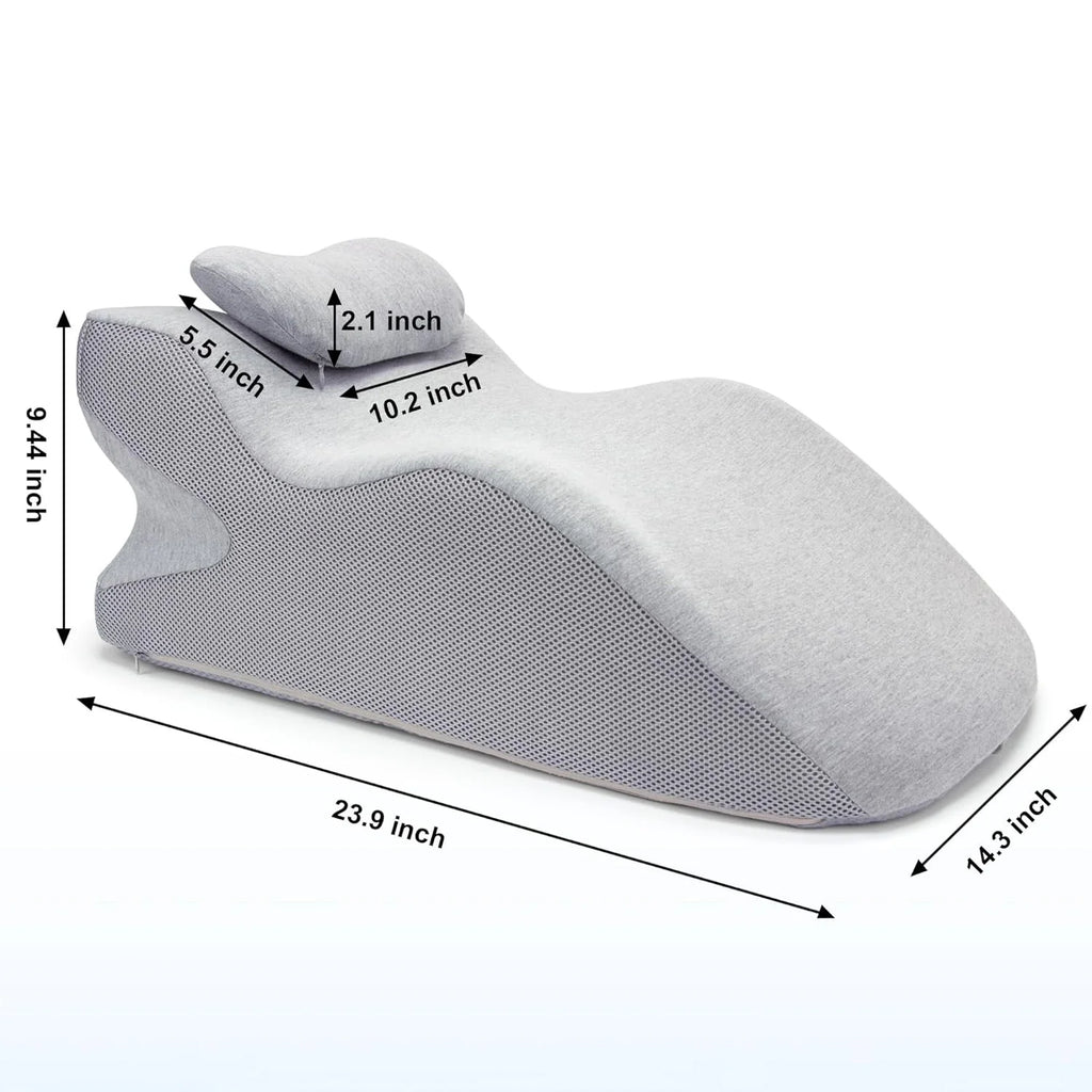 Adult Memory Foam Back Support Pillow Cushion for Sleeping, Wedge Back Pillow