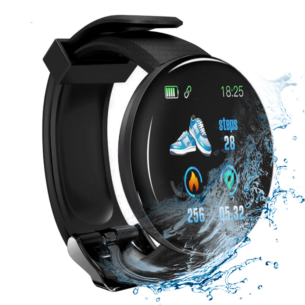 D18 Smart Watch Bluetooth Fitness Tracker Sports HeartRate Waterproof  watch