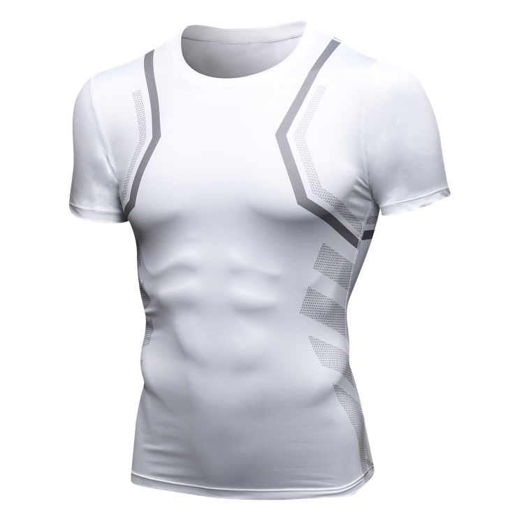 Mens Tights Sports Shirts Athletic Training Dry Fit Muscle Fit T Shirt  Fitness
