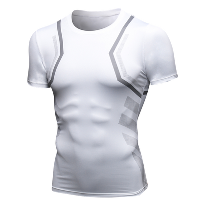 Mens Tights Sports Shirts Athletic Training Dry Fit Muscle Fit T Shirt  Fitness