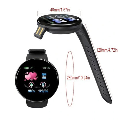 D18 Smart Watch Bluetooth Fitness Tracker Sports HeartRate Waterproof  watch