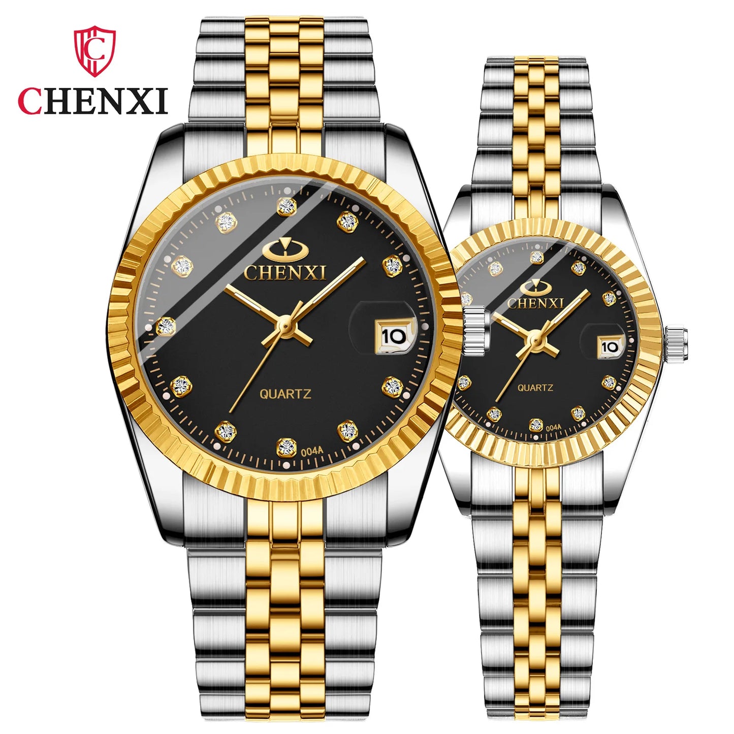 Couples Quartz Stainless Wristwatches