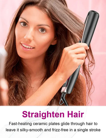 Ceramic Plate Hair Straightener With Electric Flat Iron With LED Display