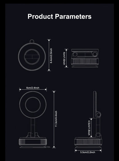 Magnetic Suction Car Mount & Mobile Phone Holder