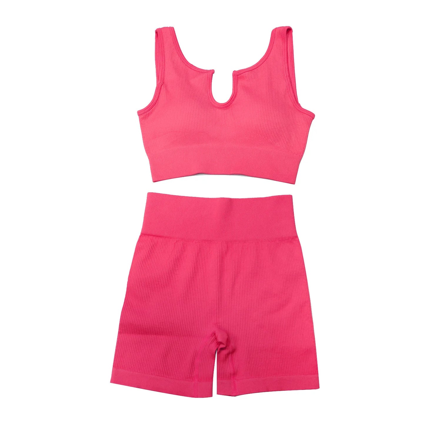 90% Nylon Elastic Sportswear Athletic Workout Set Women Bra Shorts Active Wear