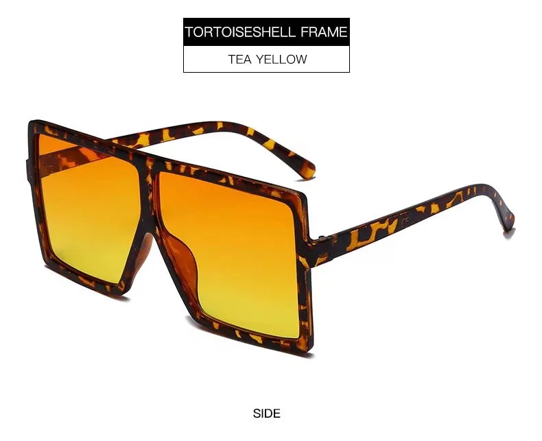 Sunglasses   UV400 Polarized Oversized Square Shield Fashionable Sun Glasses