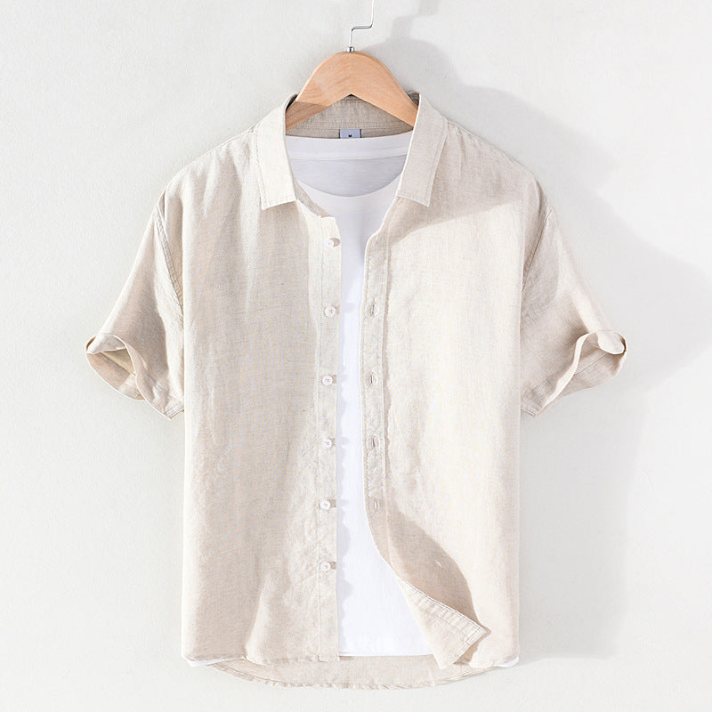 2022 Linen Men Shirts Cotton Men's Shirts Quality Linen Shirt Men