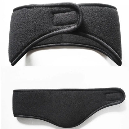 Ear Warmer Head Band Polar Fleece Black Ear Muff