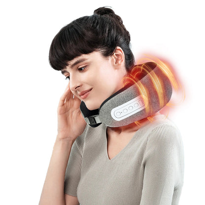 Rechargeable Airplane Car Travel Memory Foam Neck Massager for Pain Relief