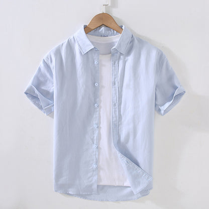 2022 Linen Men Shirts Cotton Men's Shirts Quality Linen Shirt Men