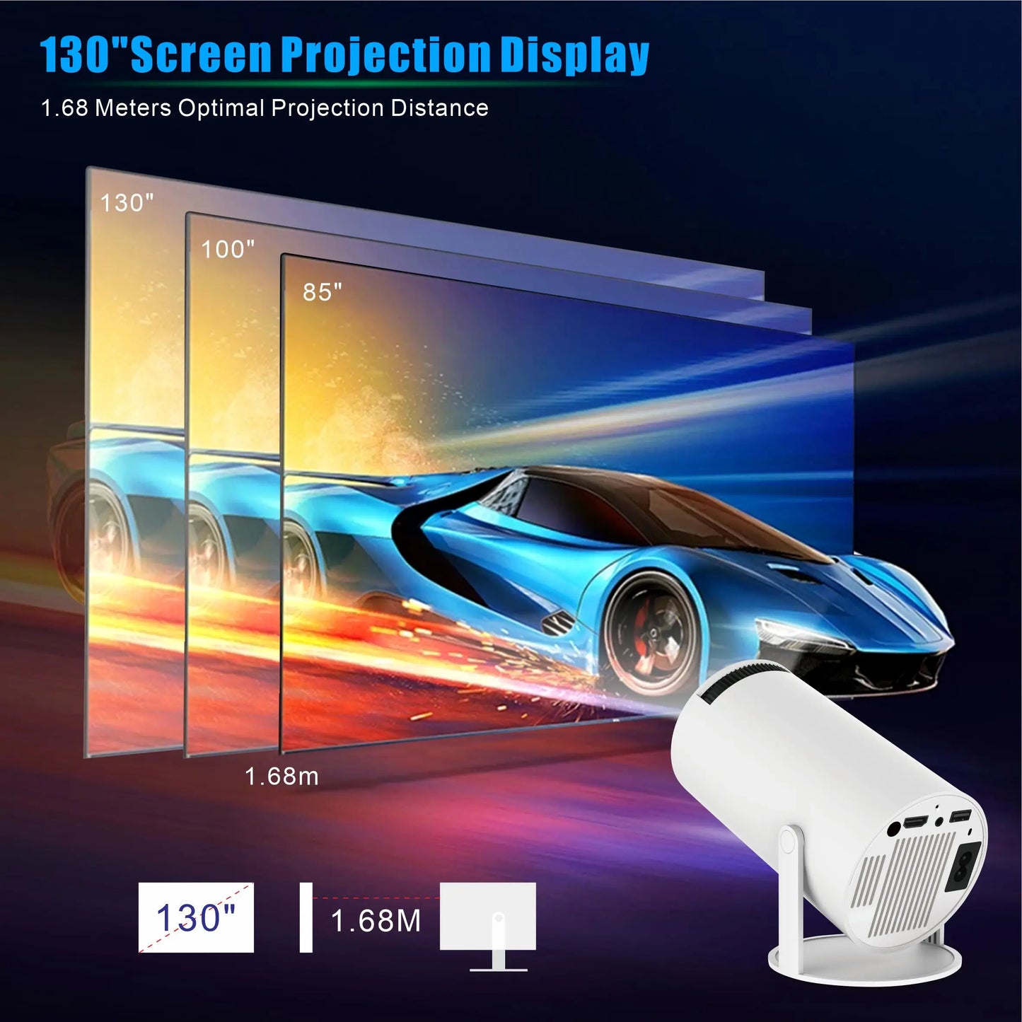 Portable Lcd Smart Projector Auto Chart Mini Home Theater