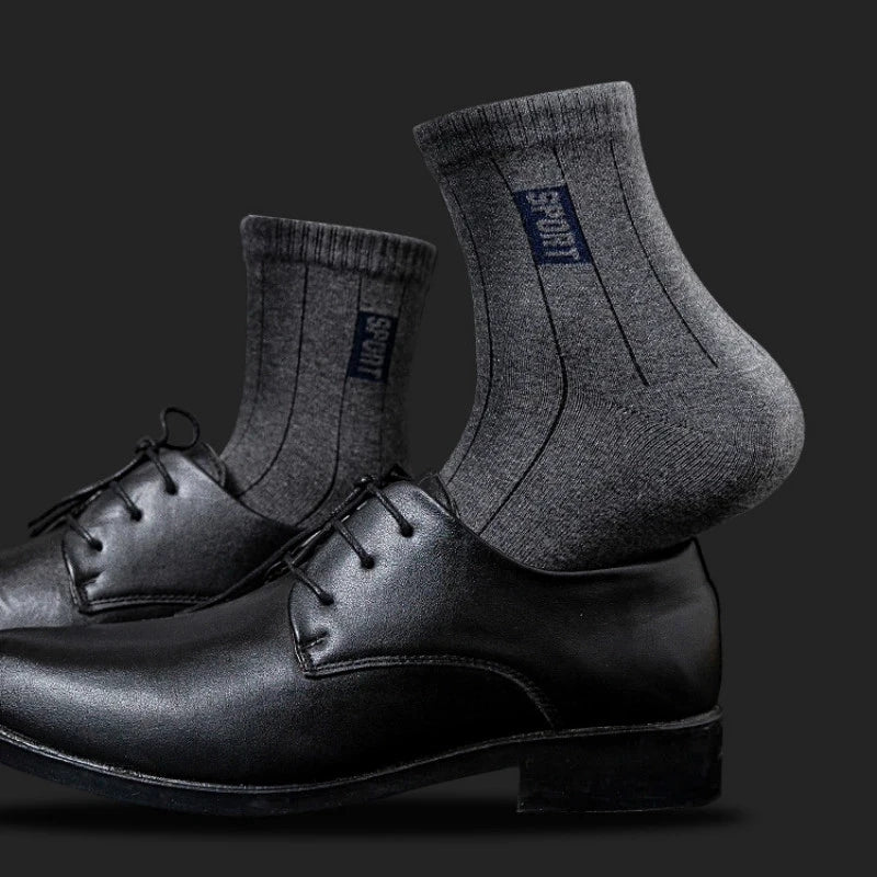 10Pairs High Quality Men Socks Cotton Breathable Sweat-Absorbent Black Socks