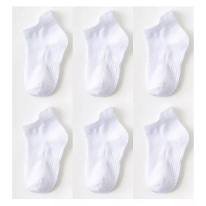 6 Pairs/Lot 0 to 6 Yrs - Low Cut Floor Kid Sock With Rubber Grips Four Season