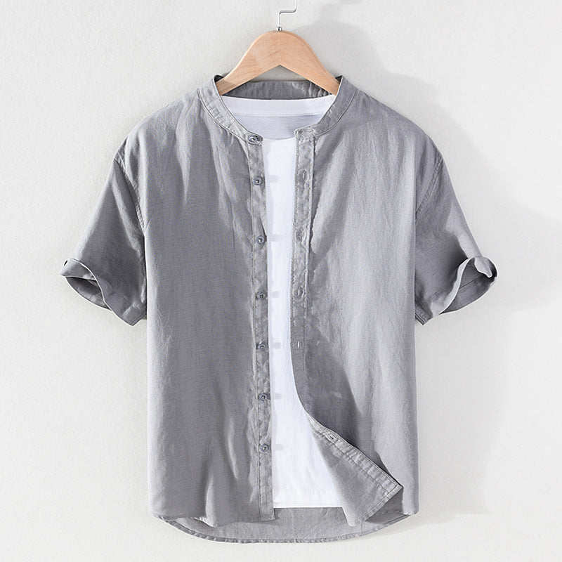 2022 Linen Men Shirts Cotton Men's Shirts Quality Linen Shirt Men