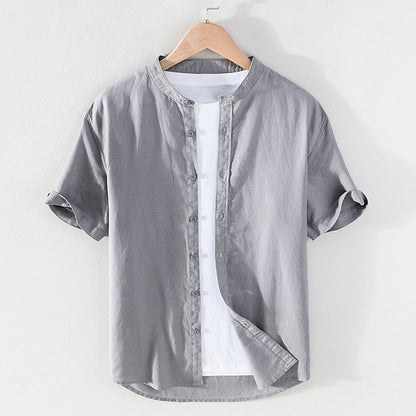 2022 Linen Men Shirts Cotton Men's Shirts Quality Linen Shirt Men